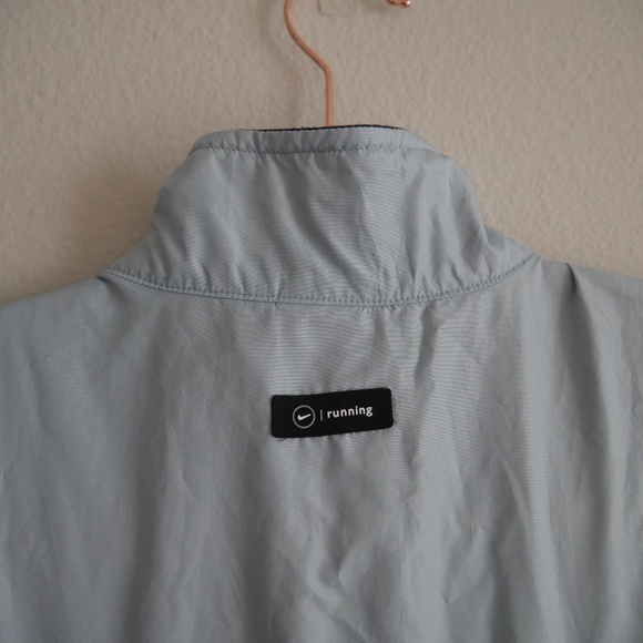 Nike Windbreaker Jacket Size Small Full Zip Teal Light Blue Running Reflective - Picture 3 of 8